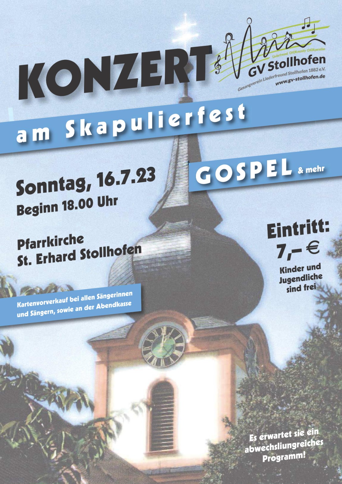 Gospel beim Konzert am Skapuliersonntag