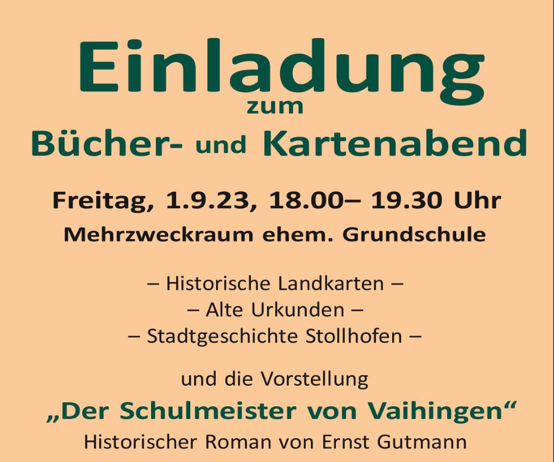 Bücher- und Kartenabend